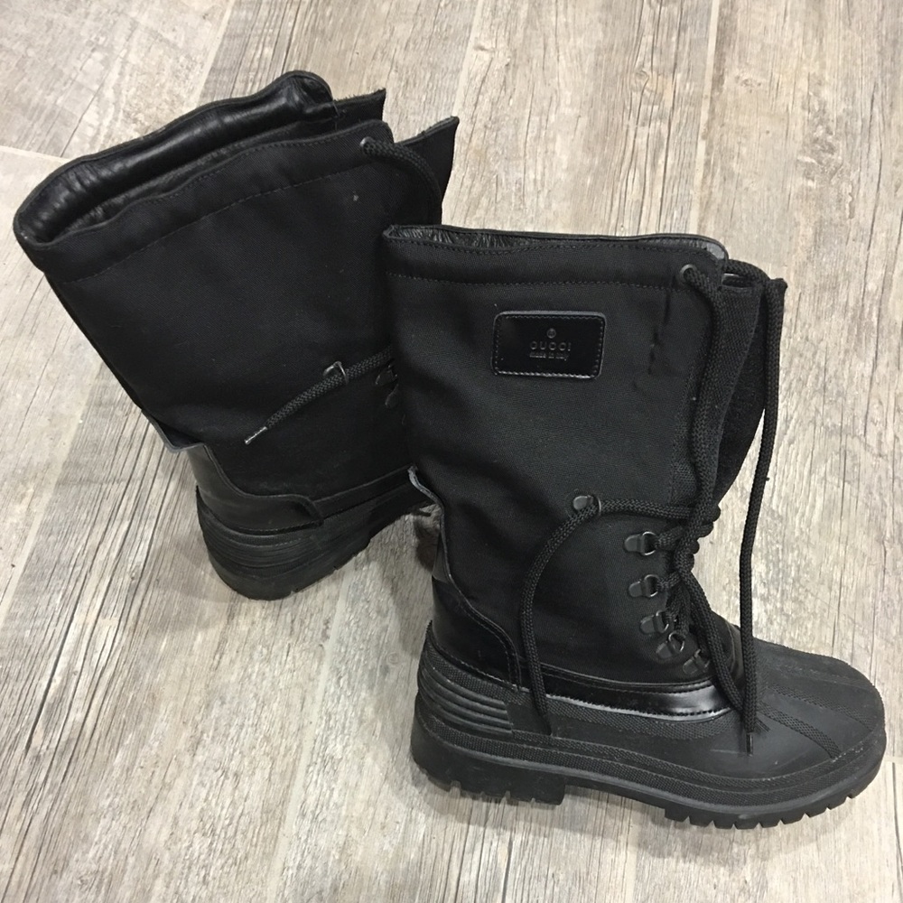 Gucci black snow boots.